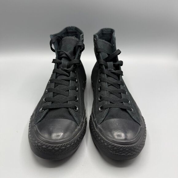 Converse Chuck Taylor All Star High Top Triple Black Sneakers Shoes Women Sz 10 - Picture 3 of 10